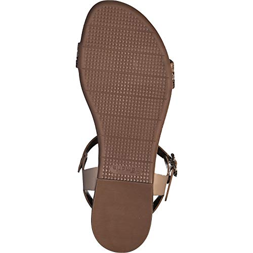 Tamaris Mujer Sandalias de Vestir 28149-24, señora Sandalia con Tiras, Sandalias con Correa,Zapatos de Verano,cómodo,Plana,Nature Comb,39 EU / 5.5 UK Tamaris Mujer Sandalias de Vestir 28149-24, señora Sandalia con Tiras, Sandalias con Correa,Zapatos de Verano,cómodo,Plana,Nature Comb,39 EU / 5.5 UK