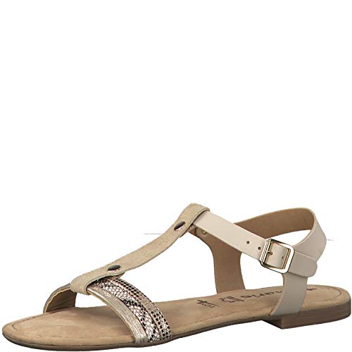 Tamaris Mujer Sandalias de Vestir 28149-24, señora Sandalia con Tiras, Sandalias con Correa,Zapatos de Verano,cómodo,Plana,Nature Comb,39 EU / 5.5 UK Tamaris Mujer Sandalias de Vestir 28149-24, señora Sandalia con Tiras, Sandalias con Correa,Zapatos de Verano,cómodo,Plana,Nature Comb,39 EU / 5.5 UK
