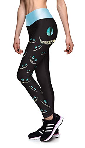 Tamskyt - Mallas ajustadas para mujer, con estampado digital de unicornio para entrenar Ojo Verde Talla única Tamskyt - Mallas ajustadas para mujer, con estampado digital de unicornio para entrenar Ojo Verde Talla única