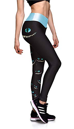Tamskyt - Mallas ajustadas para mujer, con estampado digital de unicornio para entrenar Ojo Verde Talla única Tamskyt - Mallas ajustadas para mujer, con estampado digital de unicornio para entrenar Ojo Verde Talla única