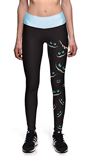 Tamskyt - Mallas ajustadas para mujer, con estampado digital de unicornio para entrenar Ojo Verde Talla única Tamskyt - Mallas ajustadas para mujer, con estampado digital de unicornio para entrenar Ojo Verde Talla única