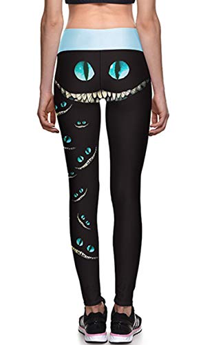 Tamskyt - Mallas ajustadas para mujer, con estampado digital de unicornio para entrenar Ojo Verde Talla única Tamskyt - Mallas ajustadas para mujer, con estampado digital de unicornio para entrenar Ojo Verde Talla única