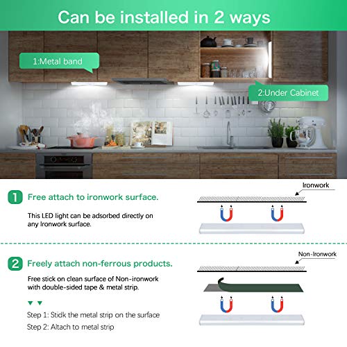 Tanbaby Luz para debajo del armario,4 unidades,24 LED,sensor de movimiento inalámbrico,iluminación debajo del gabinete,cocina, armario,luz nocturna con tira magnética/para armario/pasillo/escaleras Tanbaby Luz para debajo del armario,4 unidades,24 LED,sensor de movimiento inalámbrico,iluminación debajo del gabinete,cocina, armario,luz nocturna con tira magnética/para armario/pasillo/escaleras