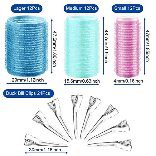 TANCUDER 36 PCS Rulo de Pelo con Agarre Automático y 24 PCS Pinzas de Pato Niquelado Rulos para El Cabello 20 / 30 / 44mm Rodillos de Pelo Autoadhesivos Rizadores para Mujer Niña Hogar y Peluquería TANCUDER 36 PCS Rulo de Pelo con Agarre Automático y 24 PCS Pinzas de Pato Niquelado Rulos para El Cabello 20 / 30 / 44mm Rodillos de Pelo Autoadhesivos Rizadores para Mujer Niña Hogar y Peluquería