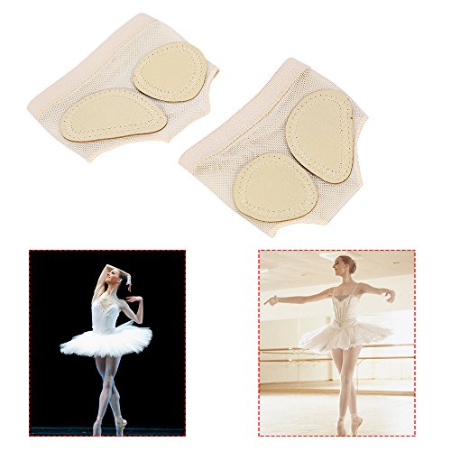 Tangas de Pie,Las Patas de Baile Ballet Cubren Almohadilla del Dedo del Pie Microfibra Práctica Danza del Vientre Medias Zapatillas Medias Delanteras Manga Protectora(XL)