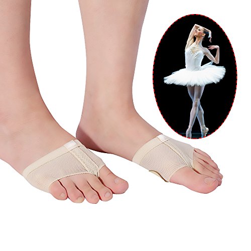 Tangas de Pie,Las Patas de Baile Ballet Cubren Almohadilla del Dedo del Pie Microfibra Práctica Danza del Vientre Medias Zapatillas Medias Delanteras Manga Protectora(XL)