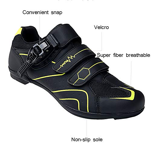tangjiu Zapatillas de Ciclismo Antideslizantes, Zapatillas de Bicicleta de Carretera y Montaña de Fibra de Carbono Transpirables, Zapatillas Deportivas Asistidas con Tiras Reflectantes (Gris,43) tangjiu Zapatillas de Ciclismo Antideslizantes, Zapatillas de Bicicleta de Carretera y Montaña de Fibra de Carbono Transpirables, Zapatillas Deportivas Asistidas con Tiras Reflectantes (Gris,43)