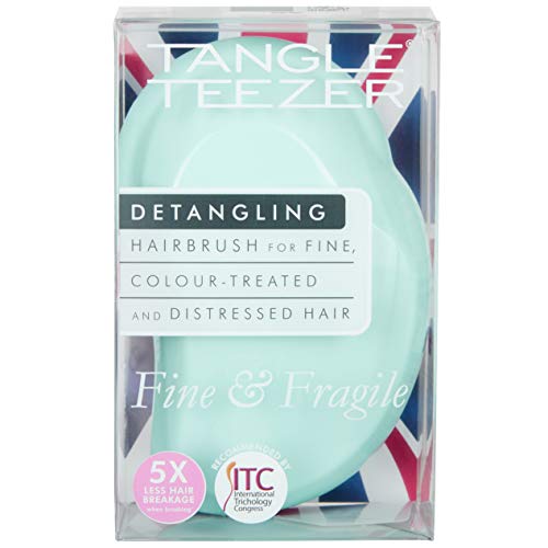 Tangle Teezer - Cepillo Antitirones - Fine and Fragile - Color Menta y Lila - 8 x 5 x 12 cm - Desenreda el Pelo Sin Tirones - Cuida la Cutícula del Cabello - Peine Tangle Teezer Original