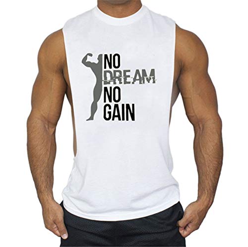 Tank Top Hombre Sin Manga Slim Fit Cómodo Fitness Top Camisetas de Tirante Gimnasio Deporte Senderismo Playa