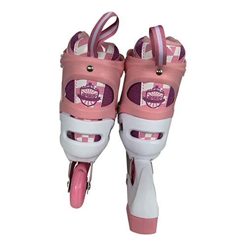 Tante Tina Patines en línea con Luces Que se encienden en Las Ruedas para niños y Adolescentes - Rosa - Talla S (29-32) Tante Tina Patines en línea con Luces Que se encienden en Las Ruedas para niños y Adolescentes - Rosa - Talla S (29-32)