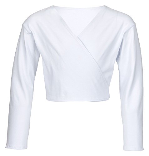 tanzmuster Chaqueta de Ballet Cruzada 'Mandy' para niñas en Blanco, 116/122 (7-8 años) tanzmuster Chaqueta de Ballet Cruzada 'Mandy' para niñas en Blanco, 116/122 (7-8 años)
