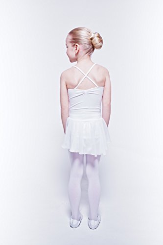 tanzmuster Maillot de Ballet 'Maja' con faldita de Gasa de Tirantes Finos para niñas en Blanco, 92/98 (3-4 años) tanzmuster Maillot de Ballet 'Maja' con faldita de Gasa de Tirantes Finos para niñas en Blanco, 92/98 (3-4 años)