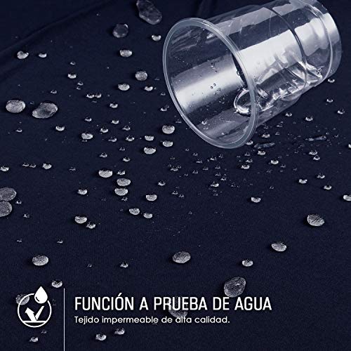 TAOCOCO Funda de sofá a Prueba de Agua Salpicaduras para Funda en Forma de L con 2 Fundas de Almohada (3 plazas + 3 plazas, Azul