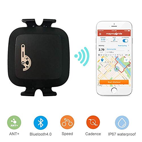 TAOPE Sensor de Cadencia Inalámbrico Bluetooth & ANT+ con doble modo de velocidad y sensor de cadencia