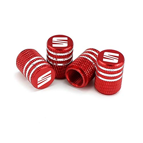 Tapas de válvula de Aire del neumático Rueda de aleación de Coche Stem la Cubierta for el Seat León Cupra Ibiza Altea Córdoba Alhambra Toledo Exeo Accesorios for automóviles (Color : Red) Tapas de válvula de Aire del neumático Rueda de aleación de Coche Stem la Cubierta for el Seat León Cupra Ibiza Altea Córdoba Alhambra Toledo Exeo Accesorios for automóviles (Color : Red)
