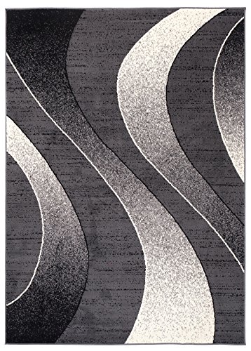 Tapiso Alfombra De Salón Moderna – Color Gris Oscuro Diseño Ondas – Varias Dimensiones S-XXXL 160 x 220 cm Tapiso Alfombra De Salón Moderna – Color Gris Oscuro Diseño Ondas – Varias Dimensiones S-XXXL 160 x 220 cm
