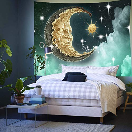 Tapiz Decoración Tapiz De Mandala para Colgar En La Pared, Tapiz De Pared Celestial, Alfombras De Pared Hippie, Decoración De Dormitorio, Tapiz Psicodélico, 203,2X152,4 Cm 2Tg Entrega Rápida Gratuita