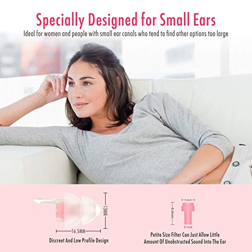 Tapones para los oídos para dormir para mujeres, Hearprotek 2 pares Protección Auditiva Tapones(32db & 30db) para Traviesas laterales, ronquidos, viajes, trabajo(rosa) Tapones para los oídos para dormir para mujeres, Hearprotek 2 pares Protección Auditiva Tapones(32db & 30db) para Traviesas laterales, ronquidos, viajes, trabajo(rosa)