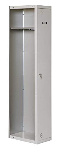 Taquilla desmontada adicional 1 cuerpo 1 puerta Gris/Gris Simonrack 1800x400x500 mms -Taquilla para colegio - Taquilla industrial - taquilal de vestuario - Necesita un módulo inicial