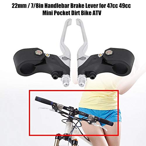 Tarente 1 par de Universal de 22 mm / 7/8 Pulgadas Manillar Palanca del Freno de 47cc 49cc Suciedad Mini Pocket Bike ATV Tarente 1 par de Universal de 22 mm / 7/8 Pulgadas Manillar Palanca del Freno de 47cc 49cc Suciedad Mini Pocket Bike ATV