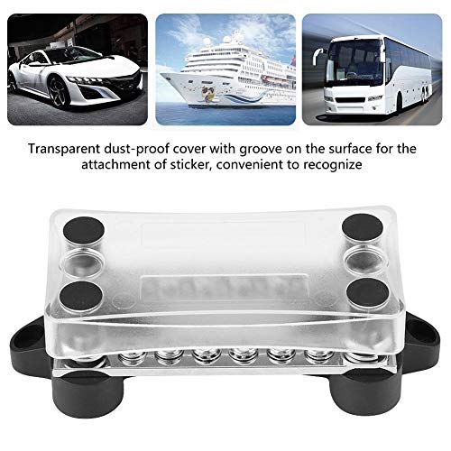 Tarente Carro del Barco Barra de distribución eléctricas de la Caja de Conexiones de Doble 6-Way 100amp 4 espárragos W Cubierta 12-48V / Tarente Carro del Barco Barra de distribución eléctricas de la Caja de Conexiones de Doble 6-Way 100amp 4 espárragos W Cubierta 12-48V /