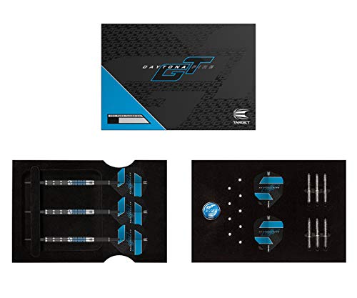 Target Darts Unisex's Daytona Fire GT10 - Juego de Dardos (18 g, 95% tungsteno, Punta Blanda), Color Negro y Azul