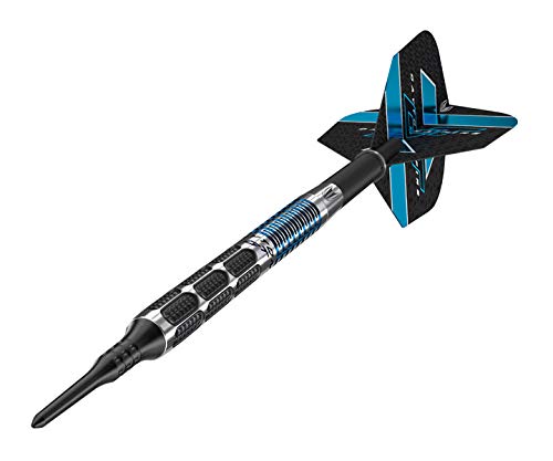 Target Darts Unisex's Daytona Fire GT10 - Juego de Dardos (18 g, 95% tungsteno, Punta Blanda), Color Negro y Azul