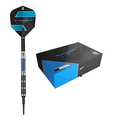 Target Darts Unisex's Daytona Fire GT10 - Juego de Dardos (18 g, 95% tungsteno, Punta Blanda), Color Negro y Azul