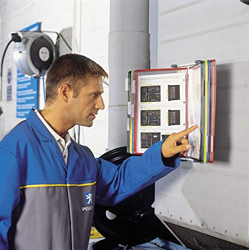 TARIFOLD Es TAA414109 - Expositor de pared A4 para catálogos con 10 fundas PVC, colores surtidos TARIFOLD Es TAA414109 - Expositor de pared A4 para catálogos con 10 fundas PVC, colores surtidos