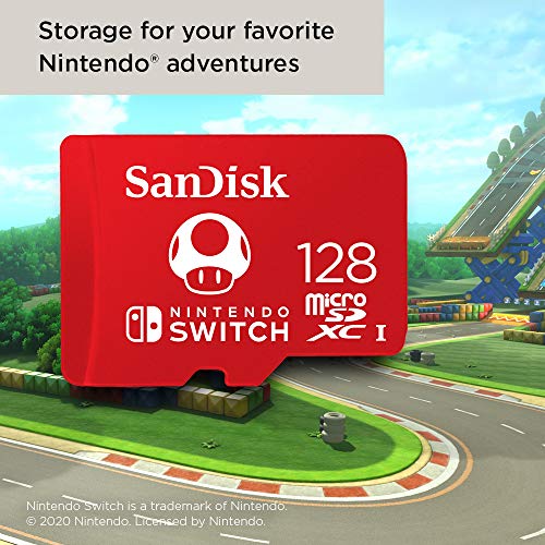 Tarjeta SanDisk microSDXC UHS-I para Nintendo Switch 128GB, Producto con Licencia de Nintendo Tarjeta SanDisk microSDXC UHS-I para Nintendo Switch 128GB, Producto con Licencia de Nintendo