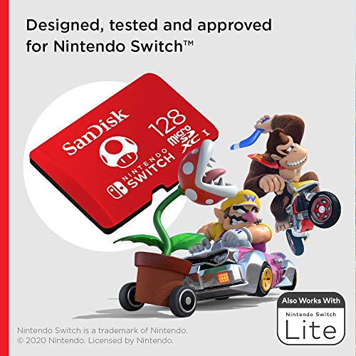 Tarjeta SanDisk microSDXC UHS-I para Nintendo Switch 128GB, Producto con Licencia de Nintendo Tarjeta SanDisk microSDXC UHS-I para Nintendo Switch 128GB, Producto con Licencia de Nintendo