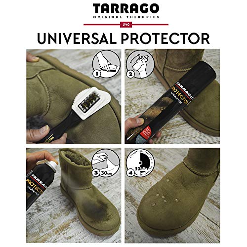 Tarrago Spray Protector Universal, Impermeabilizante para cuero, cuero sintetico, textil, piel engrasada, ante y nubuck 250ML