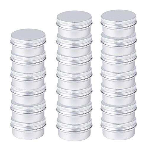 Tarros de Aluminio, 20 Piezas Latas de Aluminio Recipiente Redondo de Aluminio para Almacenar Especias, Dulces, te o Regalos