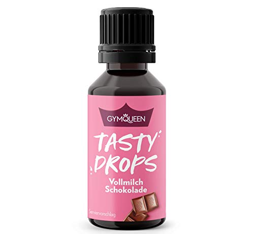 Tasty Drops de GymQueen 30 ml | Gotas de sabores sin calorías, sin azúcar y sin grasa | Gotas de aroma para endulzar la comida | Chocolate
