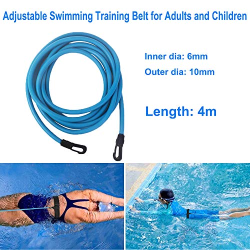 TATAFUN Cinturón de Natación Ajustable para Piscinas de Natación, Exteriores Cinturón de Resistencia para Natación, Cinturón de Entrenamiento de Natación (Azul) TATAFUN Cinturón de Natación Ajustable para Piscinas de Natación, Exteriores Cinturón de Resistencia para Natación, Cinturón de Entrenamiento de Natación (Azul)
