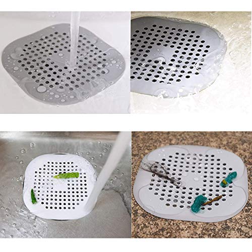 TATAFUN Silicona Protector de Drenaje 4 Piezas Tapón de Drenaje con Lechón Colador Fregadero Ducha Pelo Colector Bañera Cubierta de Drenaje para Cocina Baño Bañera Fregadero Lavabo Lavamanos