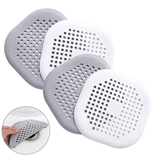 5 Piezas Silicona Protector de Drenaje Atrapa Pelos Ducha con lechón  Colador Fregadero Ducha Pelo colector Bañera Cubierta de Drenaje para  Cocina Baño