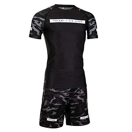 Tatami Fightwear Rival - Pantalones Cortos para Hombre, diseño de Camuflaje Negro, Talla S Tatami Fightwear Rival - Pantalones Cortos para Hombre, diseño de Camuflaje Negro, Talla S