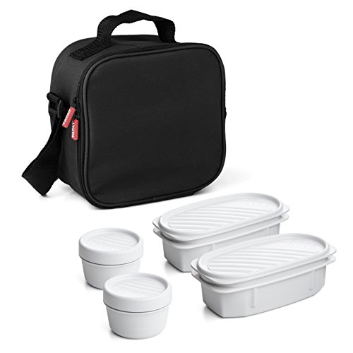TATAY 1167500 Urban Food Casual - Bolsa térmica porta alimentos con 4 tapers herméticos incluidos, 3 litros de capacidad, Negro, 22.5 x 10 x 22 cm TATAY 1167500 Urban Food Casual - Bolsa térmica porta alimentos con 4 tapers herméticos incluidos, 3 litros de capacidad, Negro, 22.5 x 10 x 22 cm