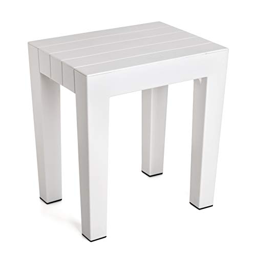 Tatay banqueta Rectangular Fabricada en Polipropileno Texturizado Blanco, con Acabado Efecto Madera. Protección Anti-UVA, Apta para Interior y Exteriores. Medidas 38x29x41m5 cm Tatay banqueta Rectangular Fabricada en Polipropileno Texturizado Blanco, con Acabado Efecto Madera. Protección Anti-UVA, Apta para Interior y Exteriores. Medidas 38x29x41m5 cm