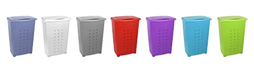 TATAY Millenium Cesto para Ropa Sucia con Tapa, 60 l de Capacidad, Plástico Polipropileno, Gris, 43 x 35,5 x 64 cm TATAY Millenium Cesto para Ropa Sucia con Tapa, 60 l de Capacidad, Plástico Polipropileno, Gris, 43 x 35,5 x 64 cm