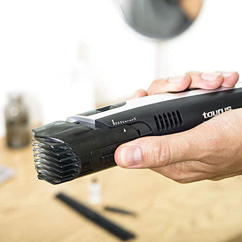 Taurus Spiro - Barbero con aspirador, recorta tu barba sin ensuciar, 11 alturas de corte, cuchillas de acero, uso con o sin cable Taurus Spiro - Barbero con aspirador, recorta tu barba sin ensuciar, 11 alturas de corte, cuchillas de acero, uso con o sin cable