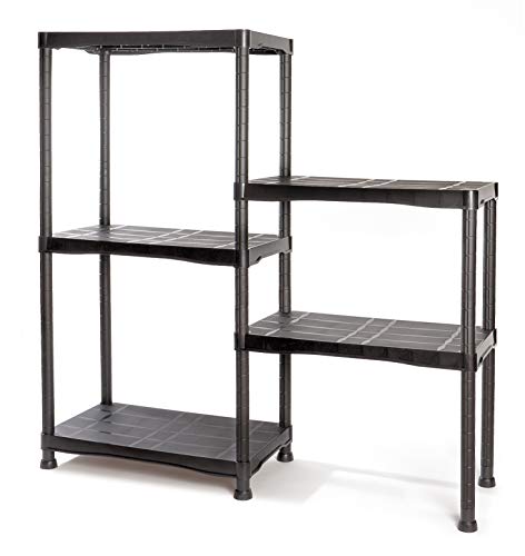Tayg Kit estantería plástico 945, negro, 900 x 400 x 1800 mm Tayg Kit estantería plástico 945, negro, 900 x 400 x 1800 mm