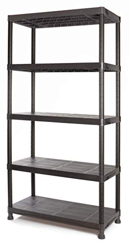Tayg Kit estantería plástico 945, negro, 900 x 400 x 1800 mm Tayg Kit estantería plástico 945, negro, 900 x 400 x 1800 mm
