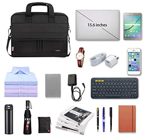 Taygeer Maletin Portatil 15 6 Pulgadas Bandolera para Ordenador Portátil Impermeable Portadocumentos Maletines y Bolsas para Portátil Regalo para Hombres Mujeres Colegio Viajar Trabajo Negocio - Negro Taygeer Maletin Portatil 15 6 Pulgadas Bandolera para Ordenador Portátil Impermeable Portadocumentos Maletines y Bolsas para Portátil Regalo para Hombres Mujeres Colegio Viajar Trabajo Negocio - Negro