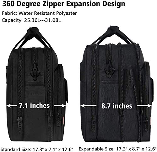 Taygeer Maletin Portatil 17 Pulgadas Elegante Maletin Ordenador Portatil Extensible Maletin para Portatil Portadocumentos Maletin Profesora Hombre Mujer para Trabajo Viaje Universidad - Negro Taygeer Maletin Portatil 17 Pulgadas Elegante Maletin Ordenador Portatil Extensible Maletin para Portatil Portadocumentos Maletin Profesora Hombre Mujer para Trabajo Viaje Universidad - Negro