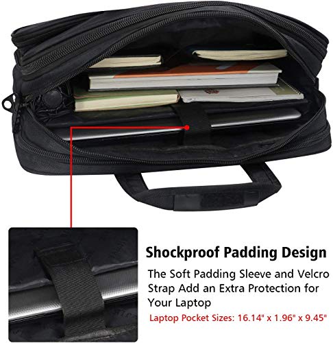 Taygeer Maletin Portatil 17 Pulgadas Elegante Maletin Ordenador Portatil Extensible Maletin para Portatil Portadocumentos Maletin Profesora Hombre Mujer para Trabajo Viaje Universidad - Negro Taygeer Maletin Portatil 17 Pulgadas Elegante Maletin Ordenador Portatil Extensible Maletin para Portatil Portadocumentos Maletin Profesora Hombre Mujer para Trabajo Viaje Universidad - Negro