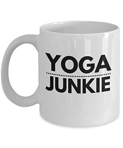 Taza de café para yoga junkie regalo divertido para yoguis