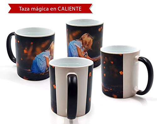 Taza mágica Personalizada con Fotos y Texto | Taza de cerámica Que Muestra tu Foto o diseño Cuando se Caliente