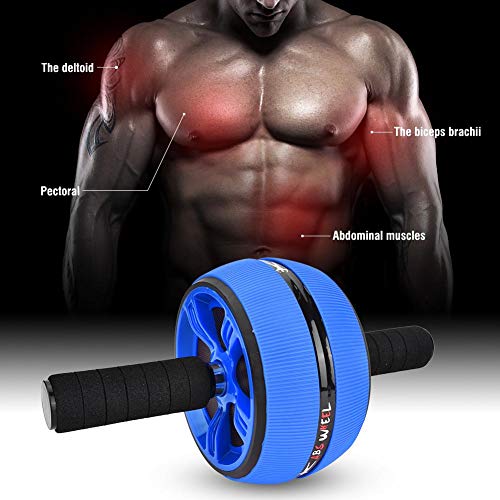 Tbest AB Roller Wheel, AB Trainner Abdominal Wheel Roller Excersise Fitness AB Rollers para Entrenamientos AB Wheel Gym Equipment para el Gimnasio en casa(Azul Negro)